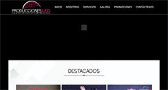 Desktop Screenshot of produccionesleo.com